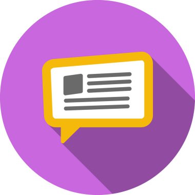 Sohbet mesajı. Basit resimleme