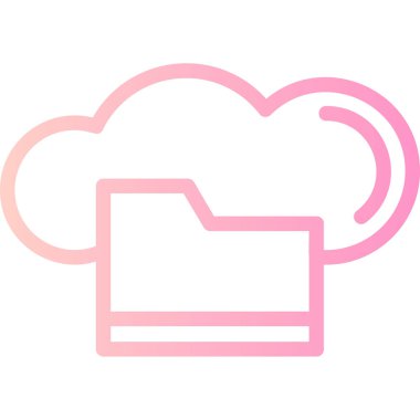 Bulut. Web simgesi basit illüstrasyon