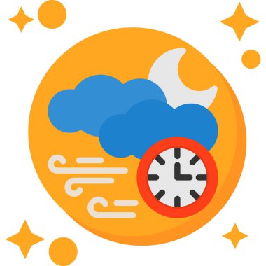 Hava durumu simgesi, vektör illüstrasyonu