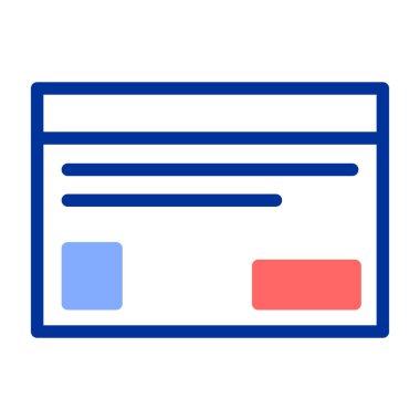 Kart. Web simgesi basit illüstrasyon