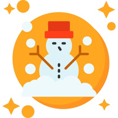 Kardan adam. Web simgesi basit illüstrasyon