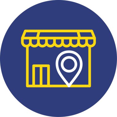 Vektör konumu simge illüstrasyonu