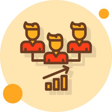 iş düz ikon vektör illüstrasyonu