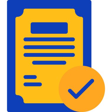 belge simgesi vektör illüstrasyonu