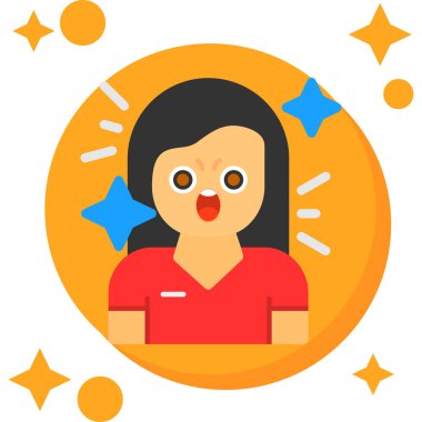 Yüz ve dil ifadesi vektör illüstrasyon grafik tasarımlı kadın doktor