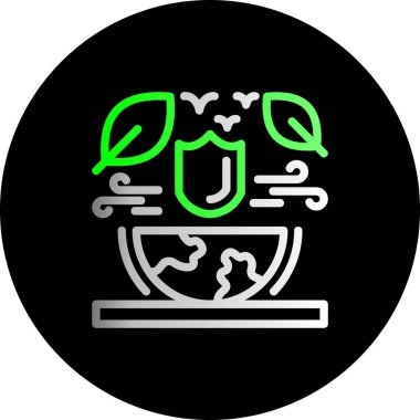 vektör ekoloji ikonu illüstrasyonu