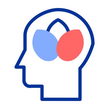 Bir kafa simgesinin vektör illüstrasyonu