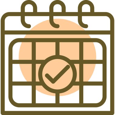 Takvim simgesi, vektör çizimi