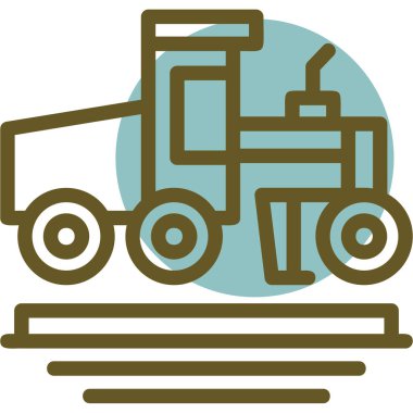 Bir kamyon simgesinin vektör çizimi