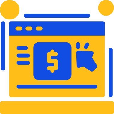 Online web pazarlama vektör simgesi