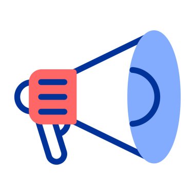 Megafon. Web simgesi vektör illüstrasyonu