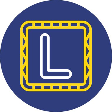 L harfi logo tasarım şablonu ögeleri