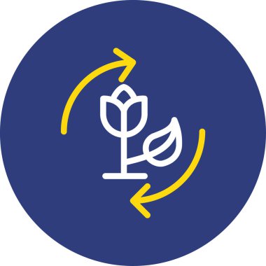 Bir çiçek simgesinin vektör illüstrasyonu