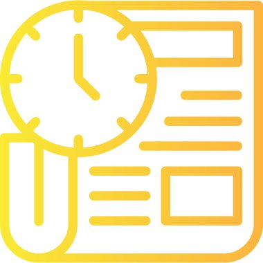 Saat simgesi vektör illüstrasyonu