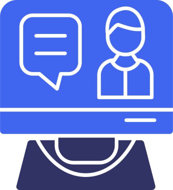 Konuş. Web simgesi basit illüstrasyon