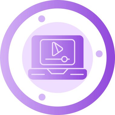 Bir video simgesinin vektör illüstrasyonu