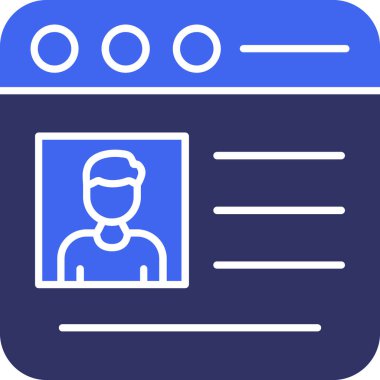 ID kart simgesi vektör illüstrasyonu