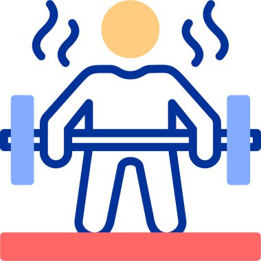 Adam alıştırma simgesi, vektör illüstrasyonu