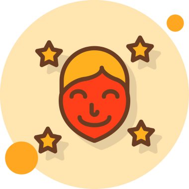 Kadın. Web simgesi basit illüstrasyon