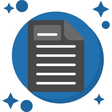 Belge. Web simgesi basit illüstrasyon