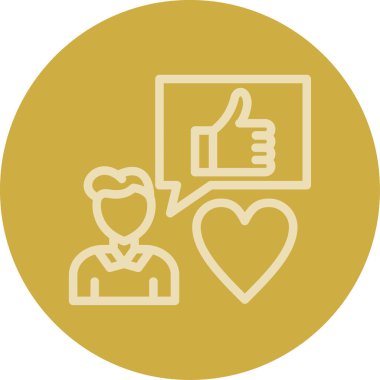 Bir kalp simgesinin vektör illüstrasyonu