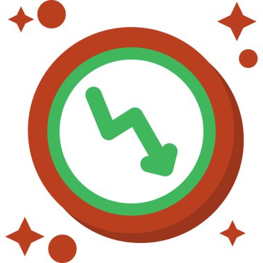 Kumarhane fişleri simgesi düz stil