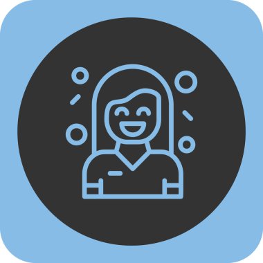 Kadın simgesinin vektör illüstrasyonu