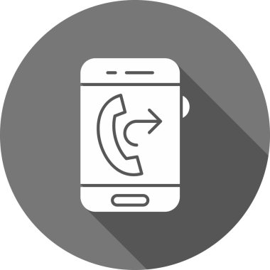 Telefon çağrısı ikonu, vektör illüstrasyonu. düz tasarım biçimi