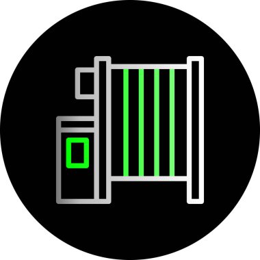 Bir benzin istasyonunun vektör illüstrasyonu