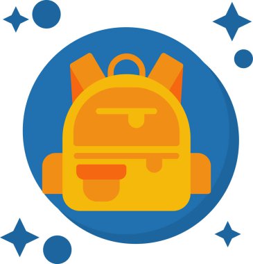 Sırt çantası. Web simgesi basit illüstrasyon