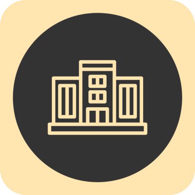  düz mimari simgesi, illüstrasyon