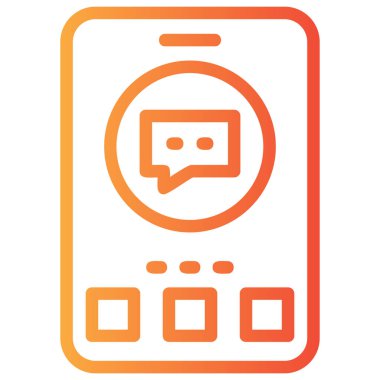 Sohbet simgesi vektör illüstrasyonu