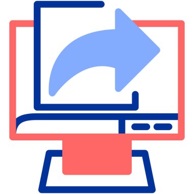 bilgisayar ekranı simgesi, vektör illüstrasyonu