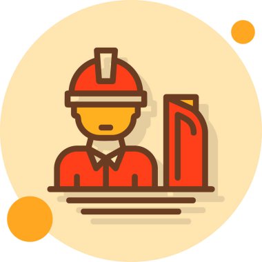 avatar adam inşaat simgesi doldurulmuş dış hat biçimi