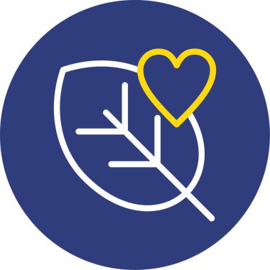 Bir yaprak simgesinin vektör illüstrasyonu