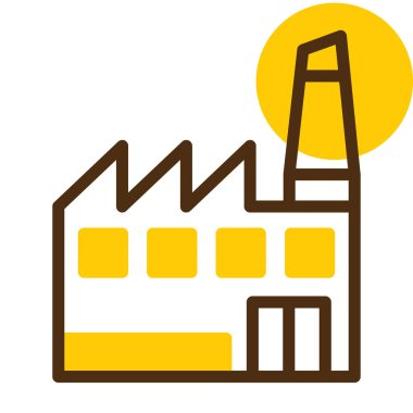 Fabrika simgesi vektör illüstrasyonu