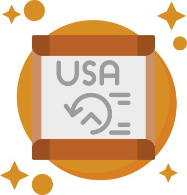 ABD ülke simgesi, vektör illüstrasyonu