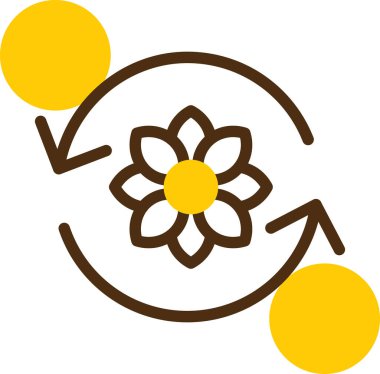 çiçek web simgesi basit illüstrasyon