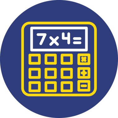 Hesap makinesi simgesi. Basit resimleme