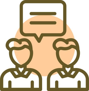 Konuş. Web simgesi basit illüstrasyon