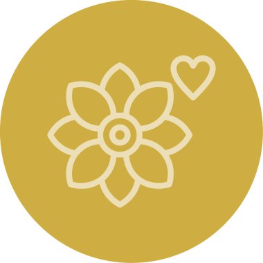 Çiçek simgesinin vektör illüstrasyonu