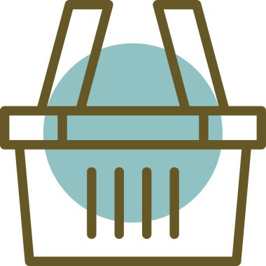 Sepet. Web simgesi vektör illüstrasyonu