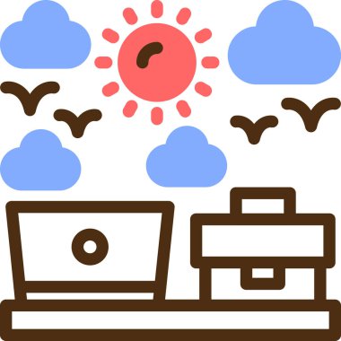 bulut hava durumu web simgesi basit vektör