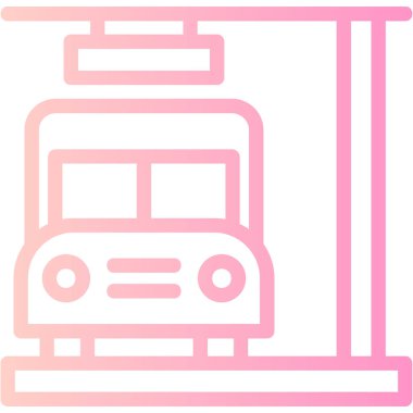 tren. Web simgesi basit illüstrasyon