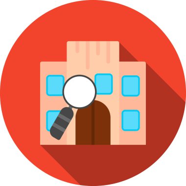 İş düz simgesi, vektör illüstrasyonu