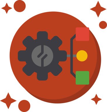 iş web geliştirme simgesi düz biçimli