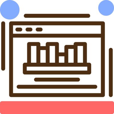 Web arayüzü tasarım simgesi, vektör illüstrasyonu