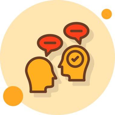 Bir fikrim var. Web simgesi basit illüstrasyon