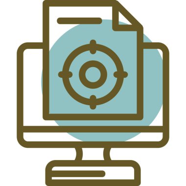 Bilgisayar. Web simgesi basit illüstrasyon