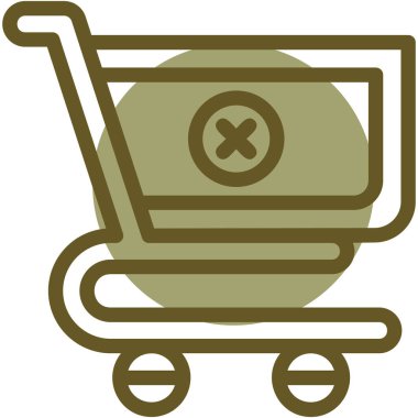 El arabası. Web simgesi basit illüstrasyon